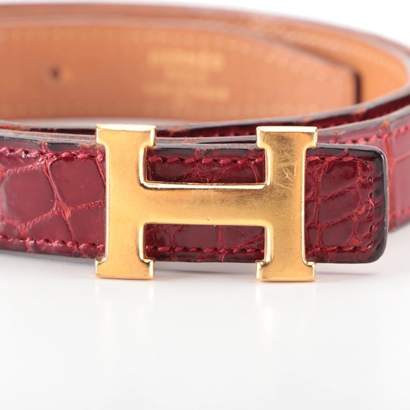HERMES Mini Constance Crocodile Belt Reversible - Picture 7 of 12